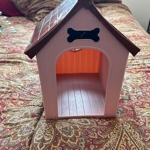 Pink and Brown Dog House Toy